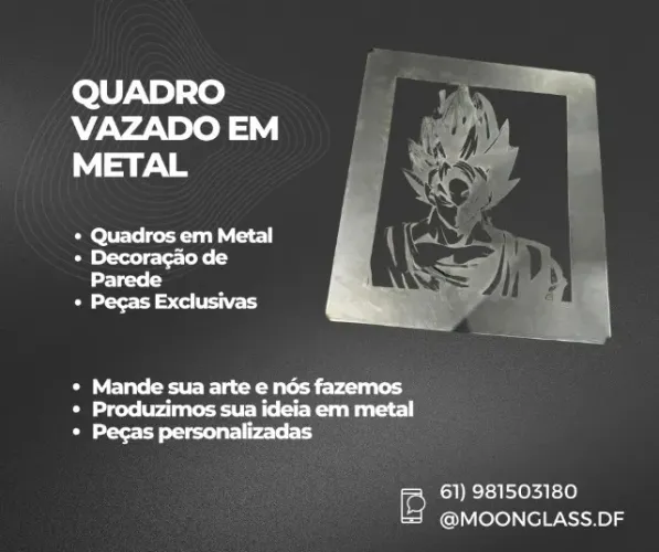 quadro vazado em metal - pronta entrega