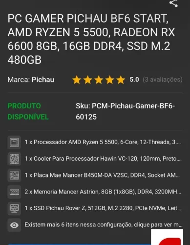 Vendo computador gamer