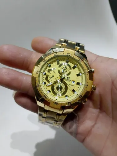 Relógio Casio Masculino Analógico Dourado Robusto