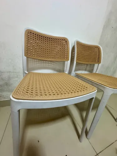 PAR DE CADEIRAS COM TELINHA ESTILO RETRÔ