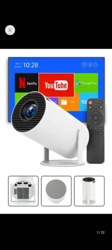 Mini Projetor Davely HY300 4K Android com Wi-Fi e Bluetooth