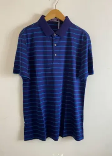 Camisa Polo azul listrada