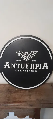 Placa decoratica auto relevo cervejaria
