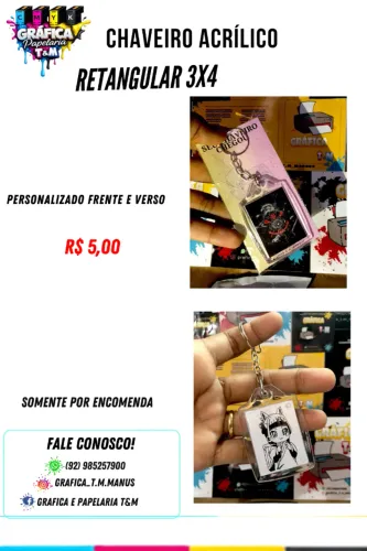chaveiro acrilico