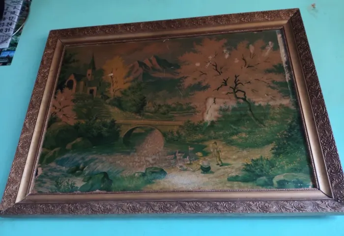 Quadro antiguidade borda bonita