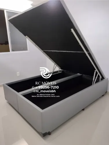 Cama Box Baú Super King 1.93x2.03 Bipartido Blindado - Premium