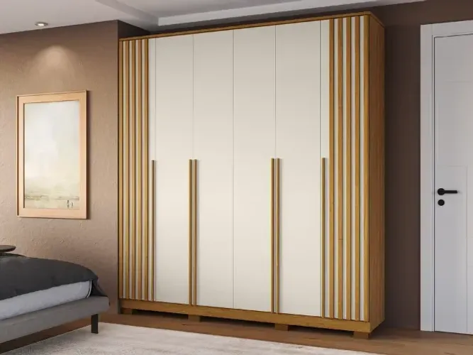 Guarda Roupa 6 Portas 4 Gavetas 100% MDF Jamile