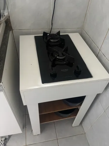 COOK TOP DUAS BOCAS COM PRATELEIRAS