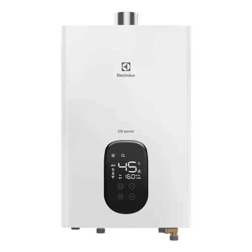 Aquecedor De Água A Gás Electrolux Exaustão 16l H16bn Bivolt<br>