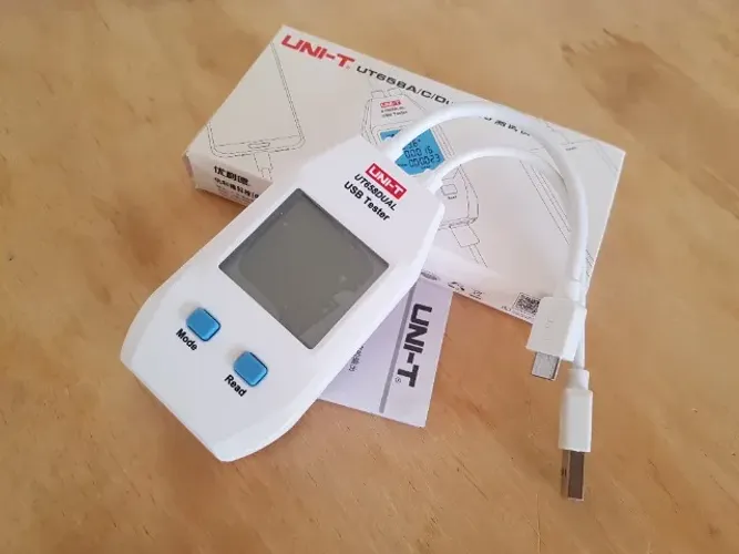 Multímetro e Amperímetro USB/Carregadores Testador USB com Tela - UNI-T UT658 Dual [NOVO]