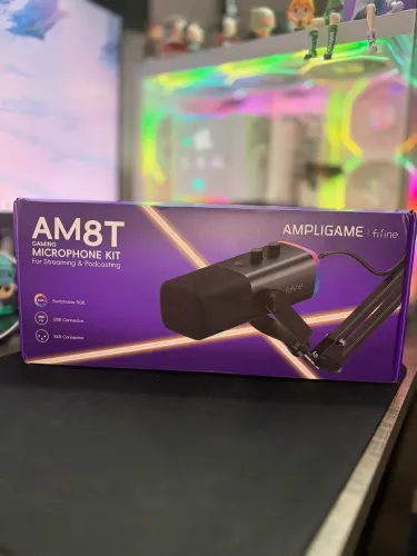 Microfone FIFINE AM8T RGB USB XLR com Braço Articulado
