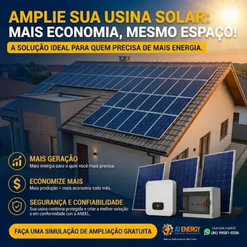 Ampliação de sistema de energia solar