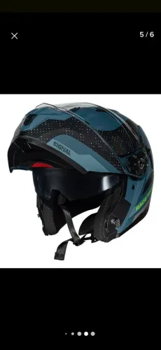 Capacete escamoteavel race tech signal azul fosco 60 robocop novo na caixa