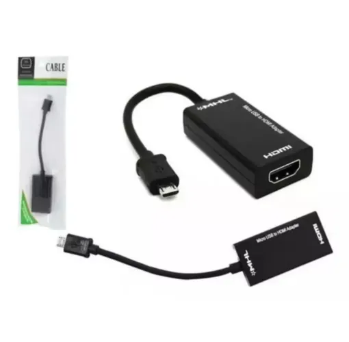 Cabo Adaptador Celular V8 Micro Usb Para  Hdmi Mhl 2.0 - Novo
