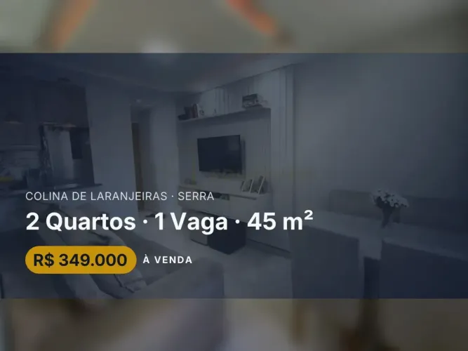 Sensacional apartamento 2 quartos em Colina de Laranjeiras - Agende sua visita!