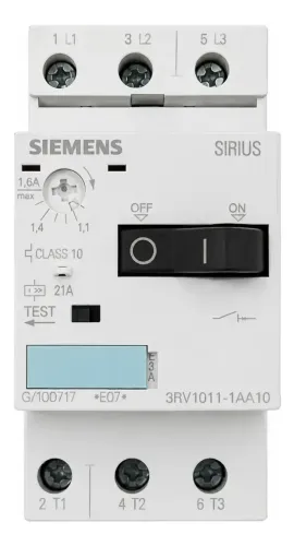 Disjuntor Motor Siemens 1,1 a 1,6 Amperes 3rv1011-1aa10