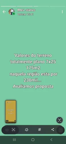 Faca sua proposta terreno totalmente plano 7x25 175m2 set ville 