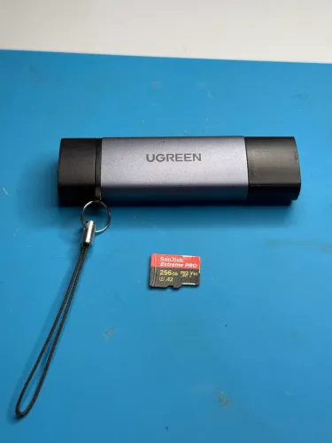 Cartão SD SanDisk Extreme PRO 256GB + Adaptador USB C Ugreen