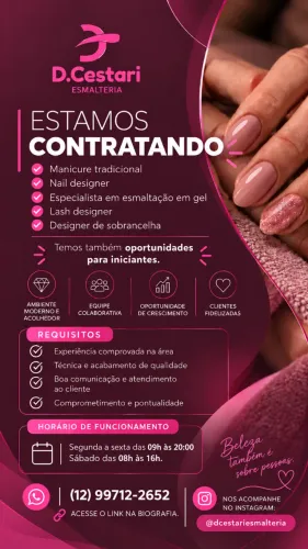Vagas para manicure