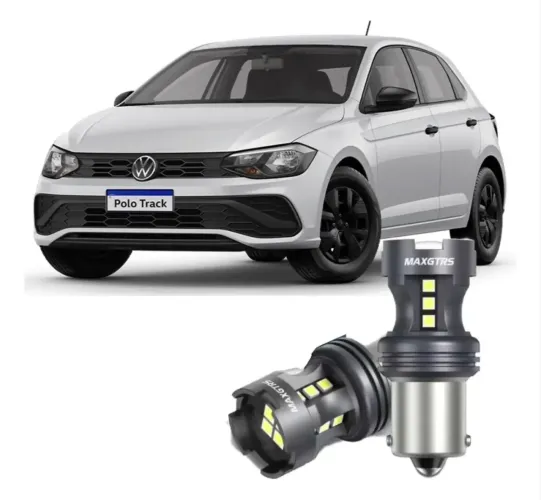 Lâmpada Condução Diurna Led Drl 1157 6000k Polo Track Hb20