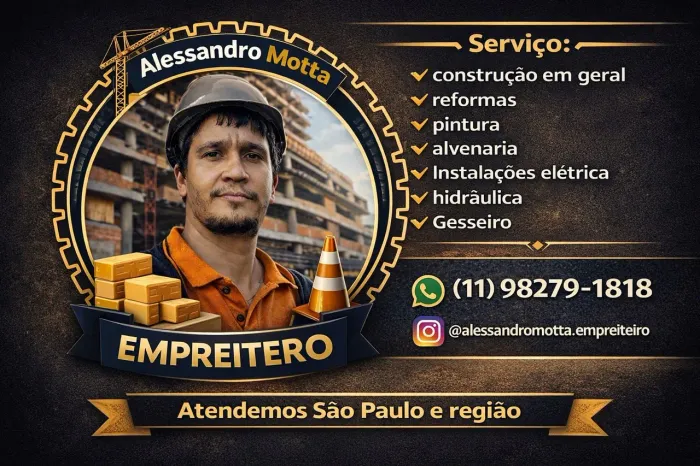 Empreiteiro em São Paulo | Reformas, Elétrica, Hidráulica e Construção