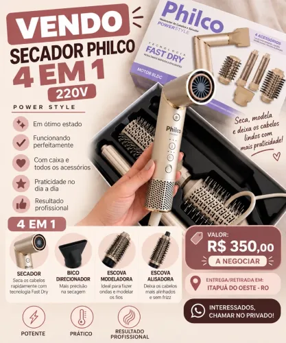 Secador Philco 4 em 1
