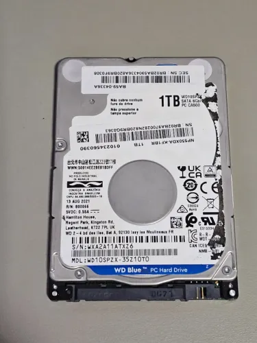 HD Interno WD Blue notebook 2,5' 1 TB