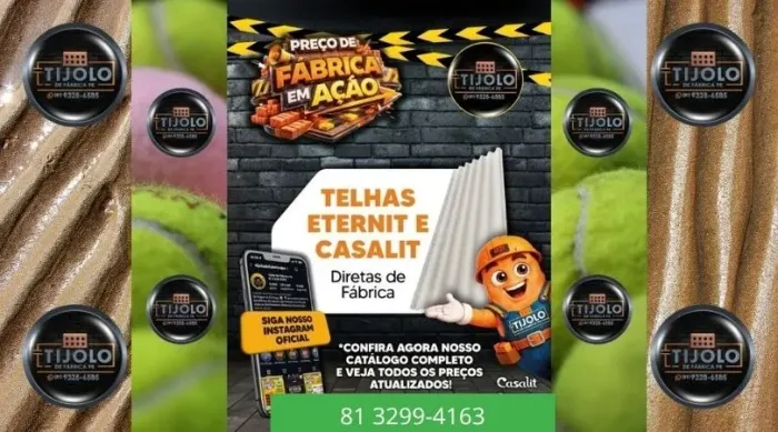 disk telha para sua construção 