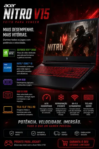 Notebook gamer Nitro V 15