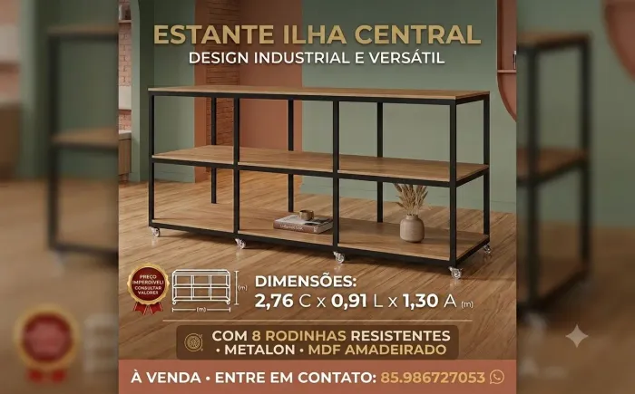 ESTANTE ILHA CENTRAL
