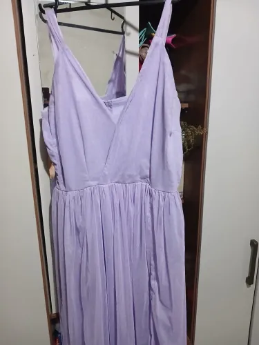 Vestido Lilás tamanho G + Sandália 37