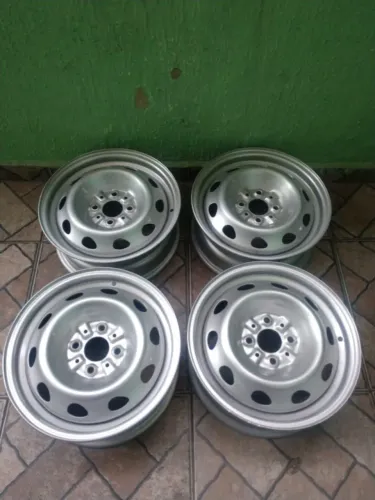 Jogo de roda aro 14 original Fiat estrada furacão 4/98 ZAP *