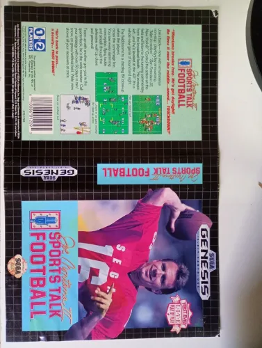 Encarte original Joe Montana II Sports Talk Football SEGA Genesis Mega Drive