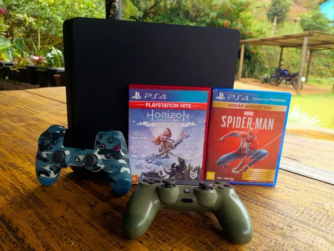 Ps4 slim completo, funcionando perfeitamente