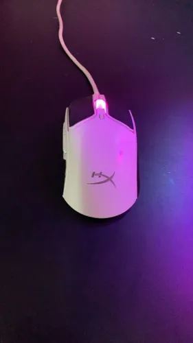 mouse hyperx pulsefire haste 2 branco com fio
