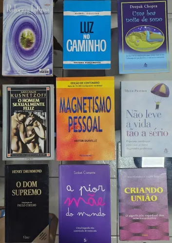 Livros de auto ajuda a 15 reais cada