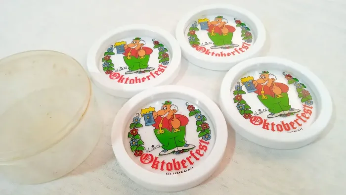 Apoio para copos Oktoberfest 1992 sem uso