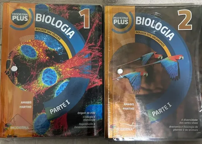 Coleção Biologia Moderna Plus Volumes 1 E 2 Completos