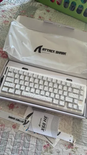 Teclado Attack Shark X68 HE Branco - Novo