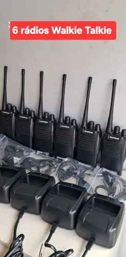 6 rádios Walkie Talkie baofeng novos