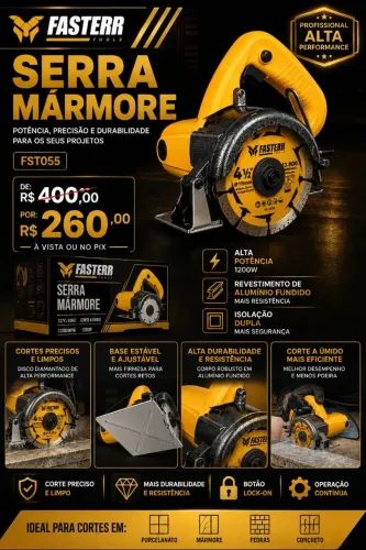SERRA MÁRMORE FASTERR TOOLS FST055 ? PROFISSIONAL