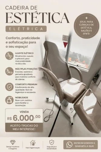 Cadeira elétrica estética