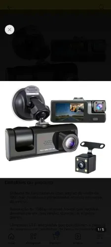 3 Câmeras veicular Automotiva Frontal Traseira HD UBER Taxi