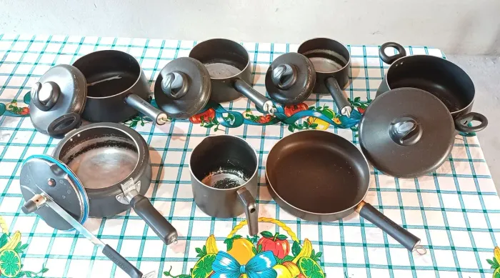 Conjunto de panela panex antiga sete todos