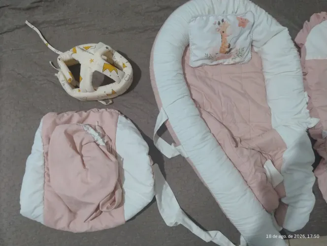 Almofada de amamentação, ninho , protetor de cabeça e capas para bb conforto e carrinho