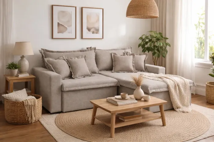 Sofá Cama Sem Caixa Linho PROMOÇÃO DE FABRICA 