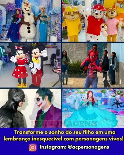Personagens vivos para festas