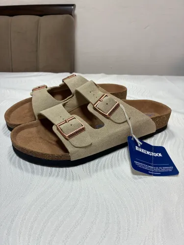 Sandália birken arizona sand cor areia nova 36