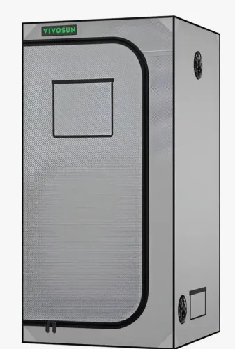 Estufa Grow Vivosun Grey 90x90x180cm Cultivo Indoor Mylar