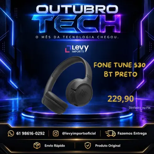Headphone JBL 530 Bt Lacrado + NF + 1 Ano de Garantia
